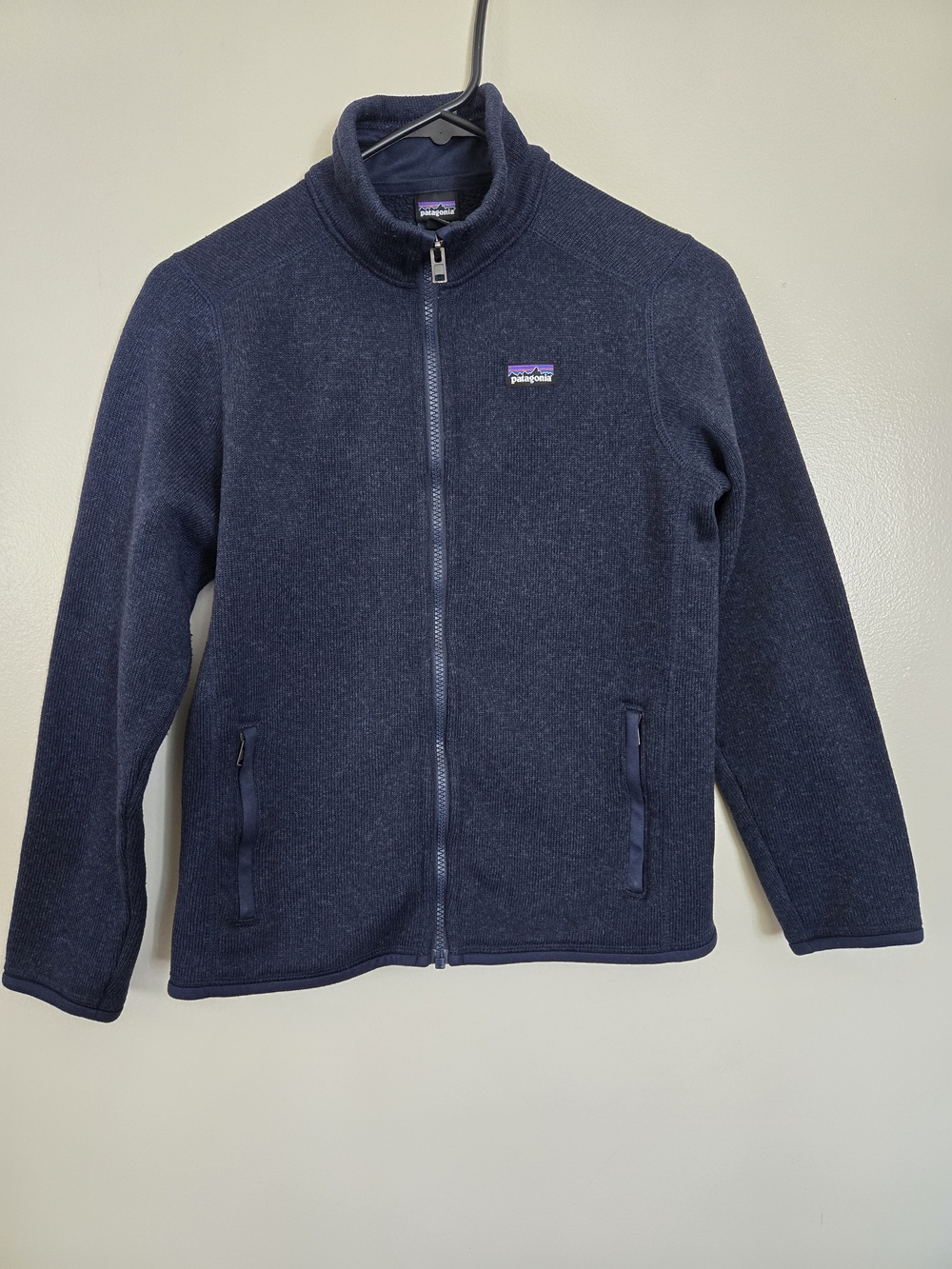Patagonia Kids Full-Zip Fleece Jacket - Navy Size L 12